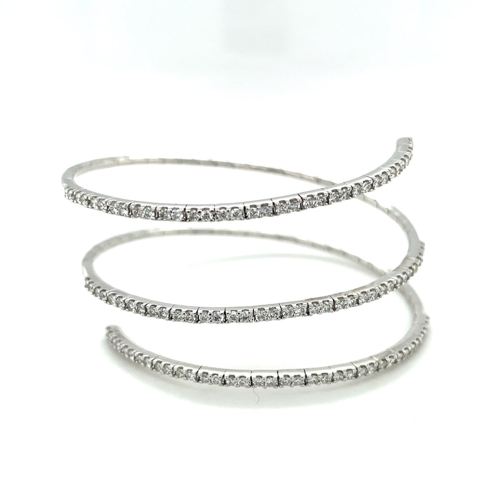 Lady's Bracelet 18kt white gold 108=1.90Tw Round Diamonds