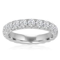 Imagine Bridal Round Diamond Split Prong Eternity Band