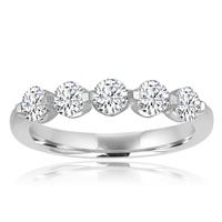 Imagine Bridal Round Diamond Imagine Set 5 Stone Band