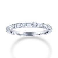 Imagine Bridal Round Diamond and Baguette Alternating Band