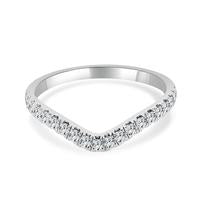 Imagine Bridal Round Diamond Split Prong Wrap Contour Band