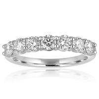 Imagine Bridal Round Diamond 7 Stone Shared Prong Band