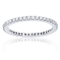 Imagine Bridal Round Diamond Pave Eternity Band