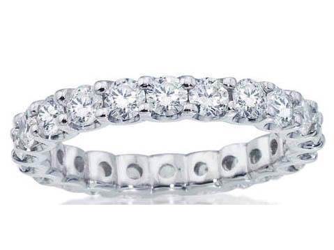 Imagine Bridal Round Diamond Shared Prong Eternity Band