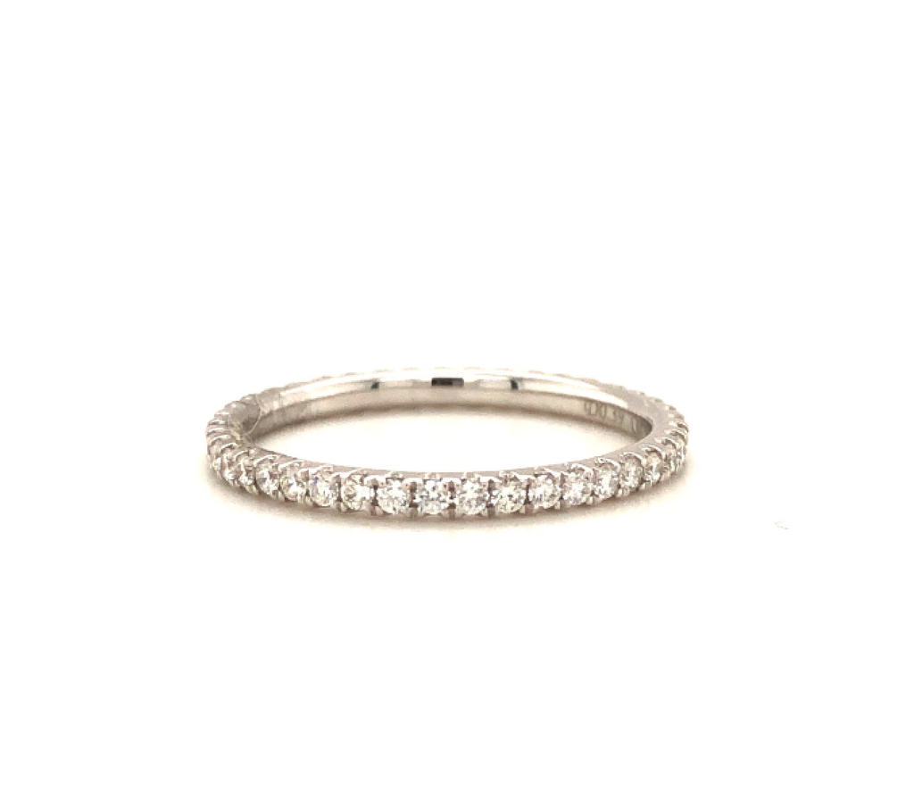 18K white gold band