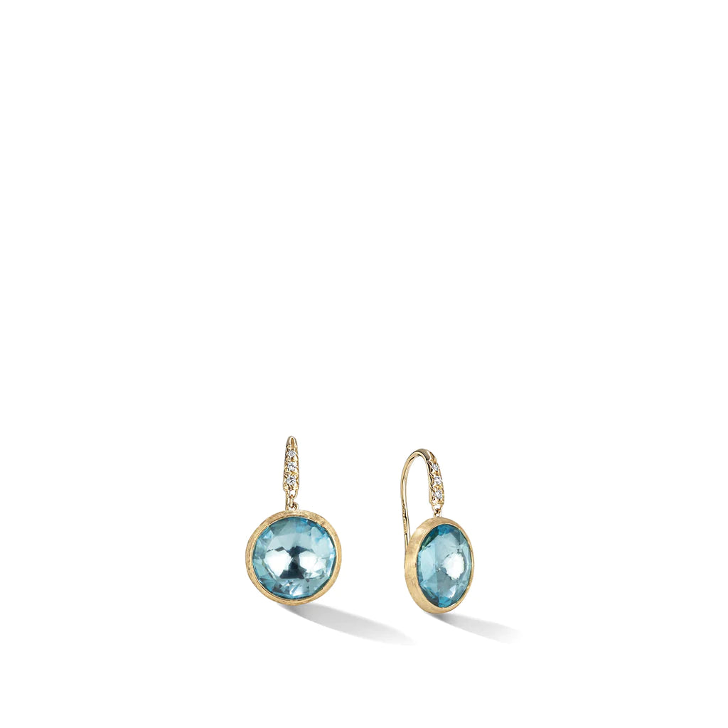 Marco Bicego Jaipur Color Collection Topaz and Yellow Gold Drop Earrings