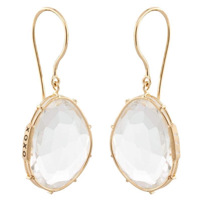 Heather B. Moore White Topaz Harriet Stone Earrings