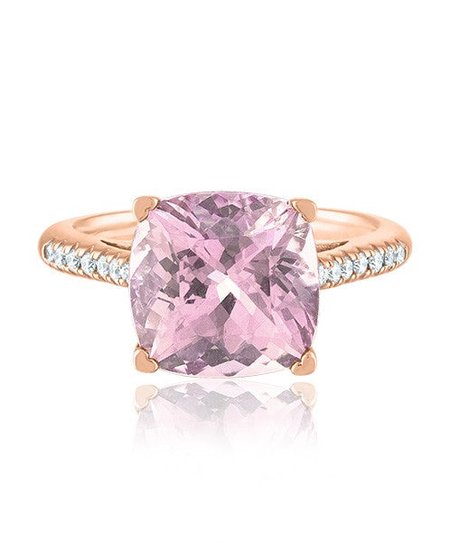 Morganite Ring with Diamonds