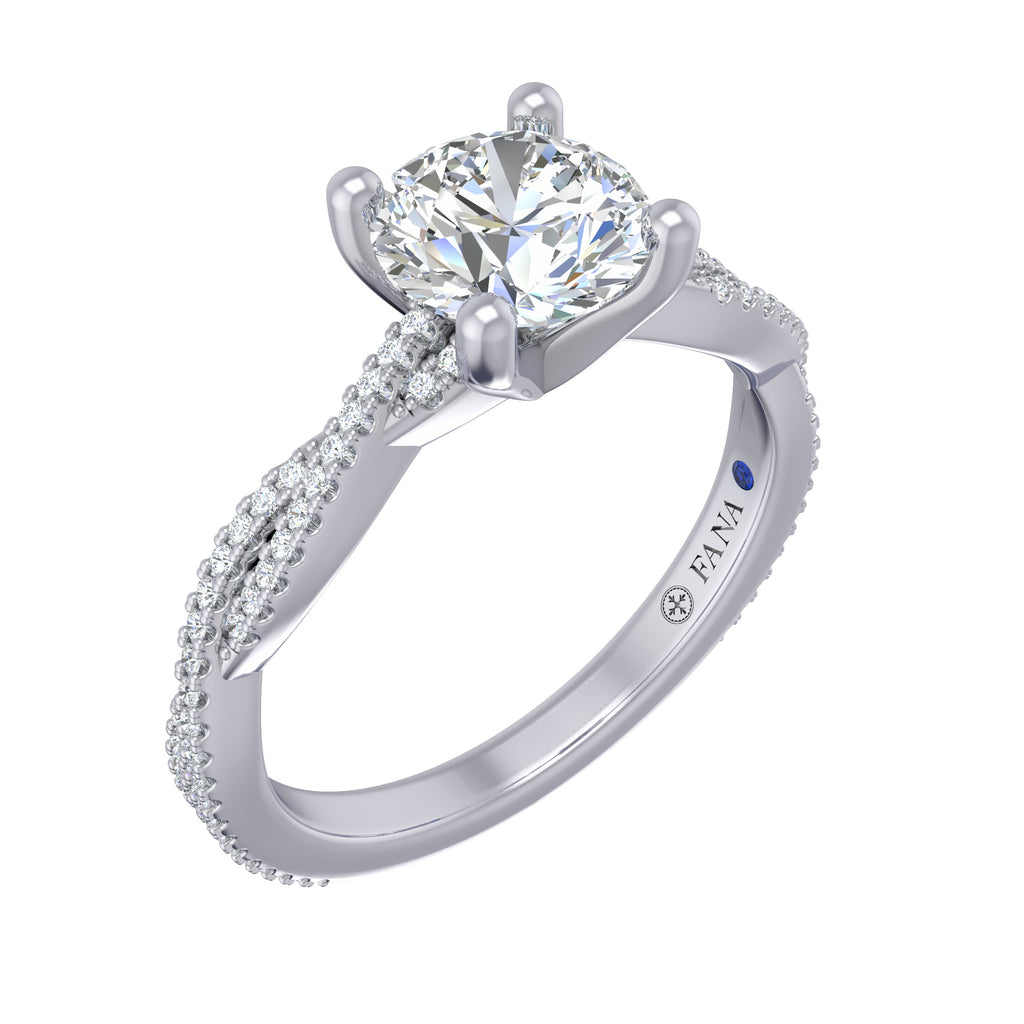 Fana Petite Diamond Twist Engagement Ring