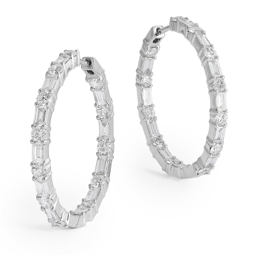 Armadani Diamond Oval Hoop Earrings