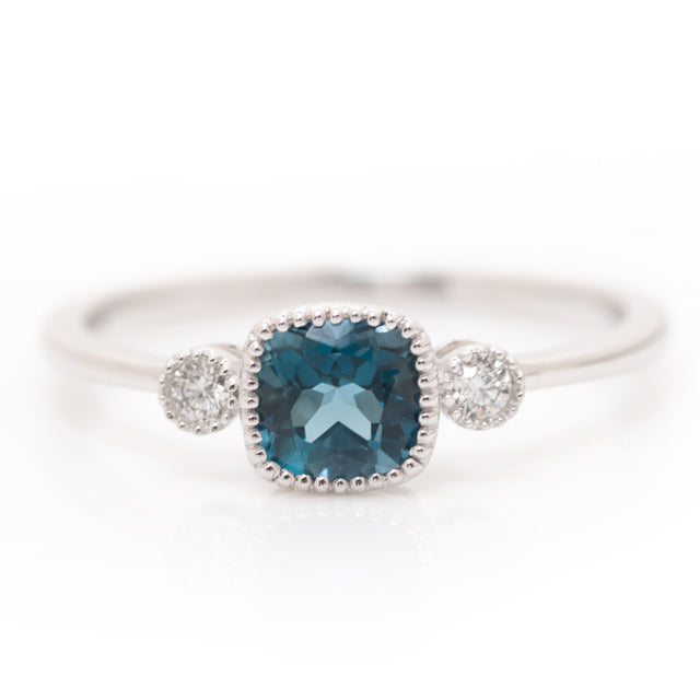 Authentic Gem Imports London Blue Topaz Fashion Ring